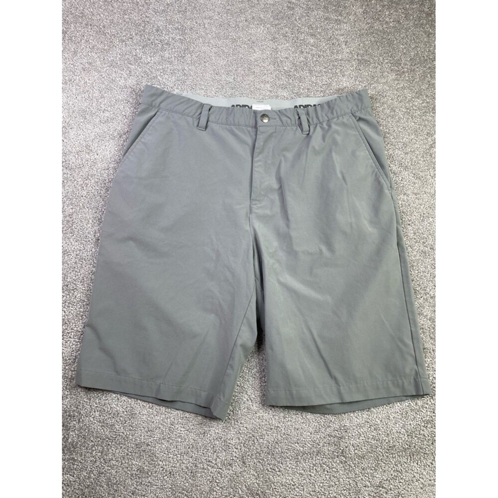 Adidas Shorts Men’s 36 Gray Lightweight Stretch Pockets Athletic Outdoor